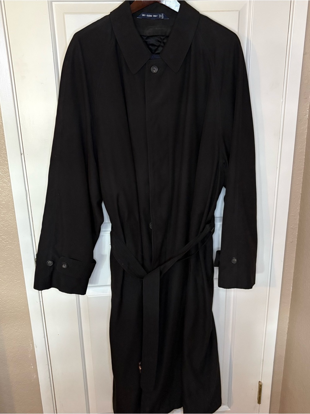 Men's Black Trench Coat